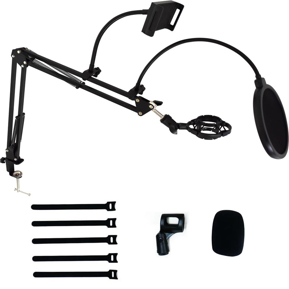 ARTRIG MAS-2 Microphone Arm Set, 70cm Arm Length [For Audio Recording, Video Streaming, Video Shooting, and Web Conferencing]