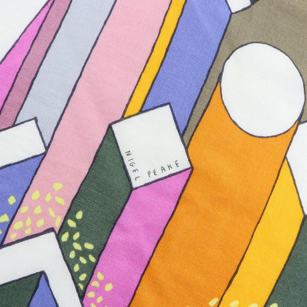 Great HERMES scarf ON A SUMMER DAY multicolor cashmere Women Used