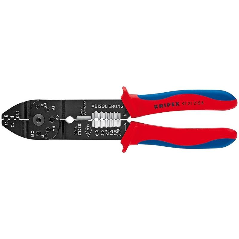 

Щипцы для пресса Knipex kn-9721215b 3 розетки 6 3 мм вилки 0 5-2 5 мм2 230 мм