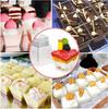 2/4/5OZ Square Plastic Dessert Cups for Mousse Pudding Trifle Jelly Ice Cream Parfait Disposable Serving Dessert Party Supplies