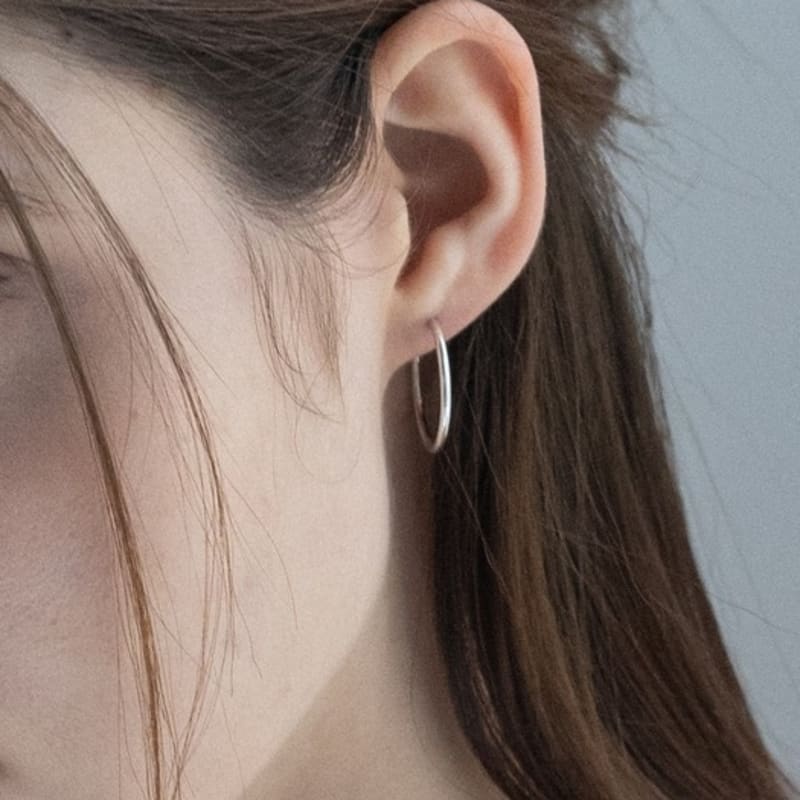 BEFORE MOONRISE [Silver 925] 20mm Circle Earrings SE210