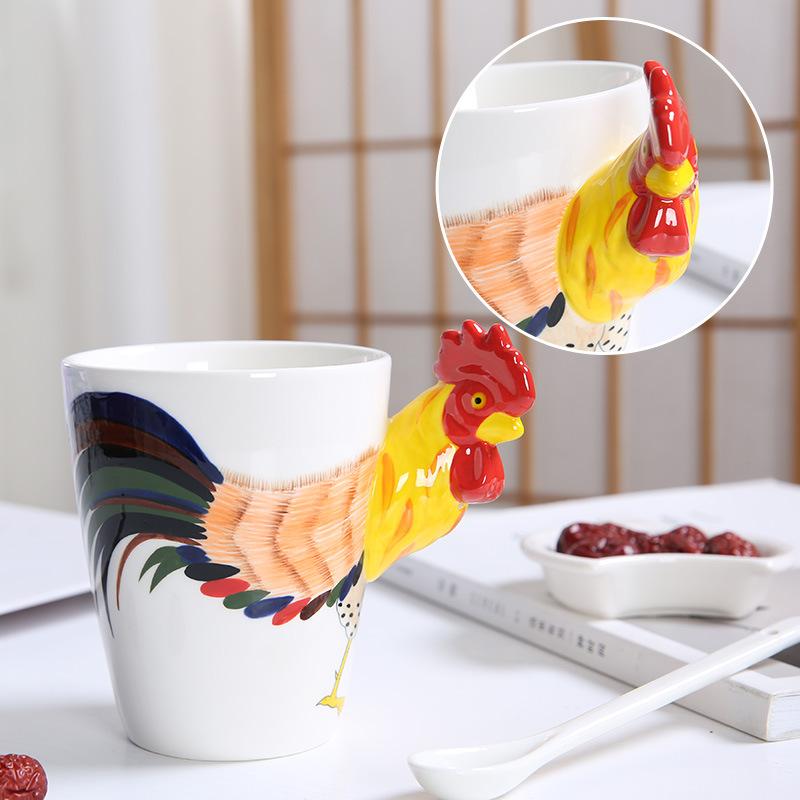Creative 3D Animal Ceramic Mug Holiday Gift Coffee Mug Cartoon Animal Souvenir Mug Living Room Coffee Table Decorative Ornaments