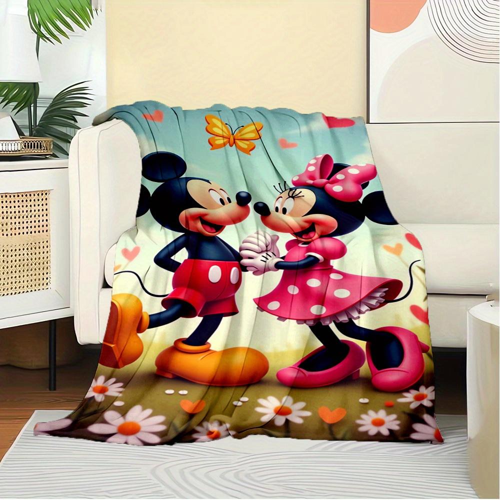 1pc Flannel Disney Mickey Mouse Riding Dolphin Bedding Throw Blanket Sofa Cover Gift Home