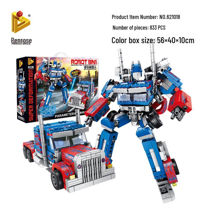 Tuomu Programmable Remote-Control Leopard Engineering Building Blocks Toy