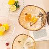 Flevance European Crystal Glass Fruit Plate
