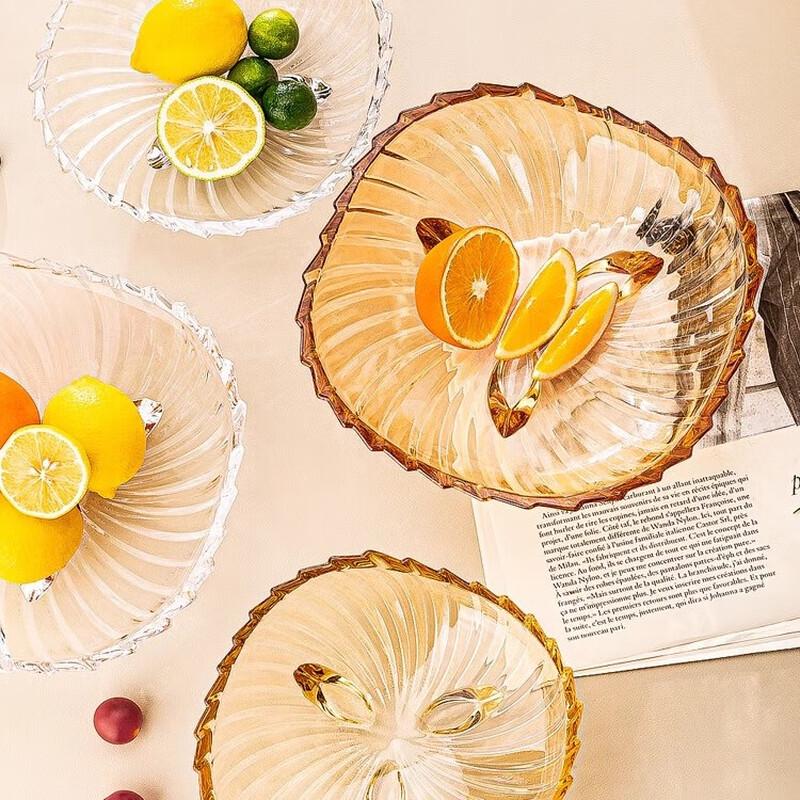 Flevance European Crystal Glass Fruit Plate