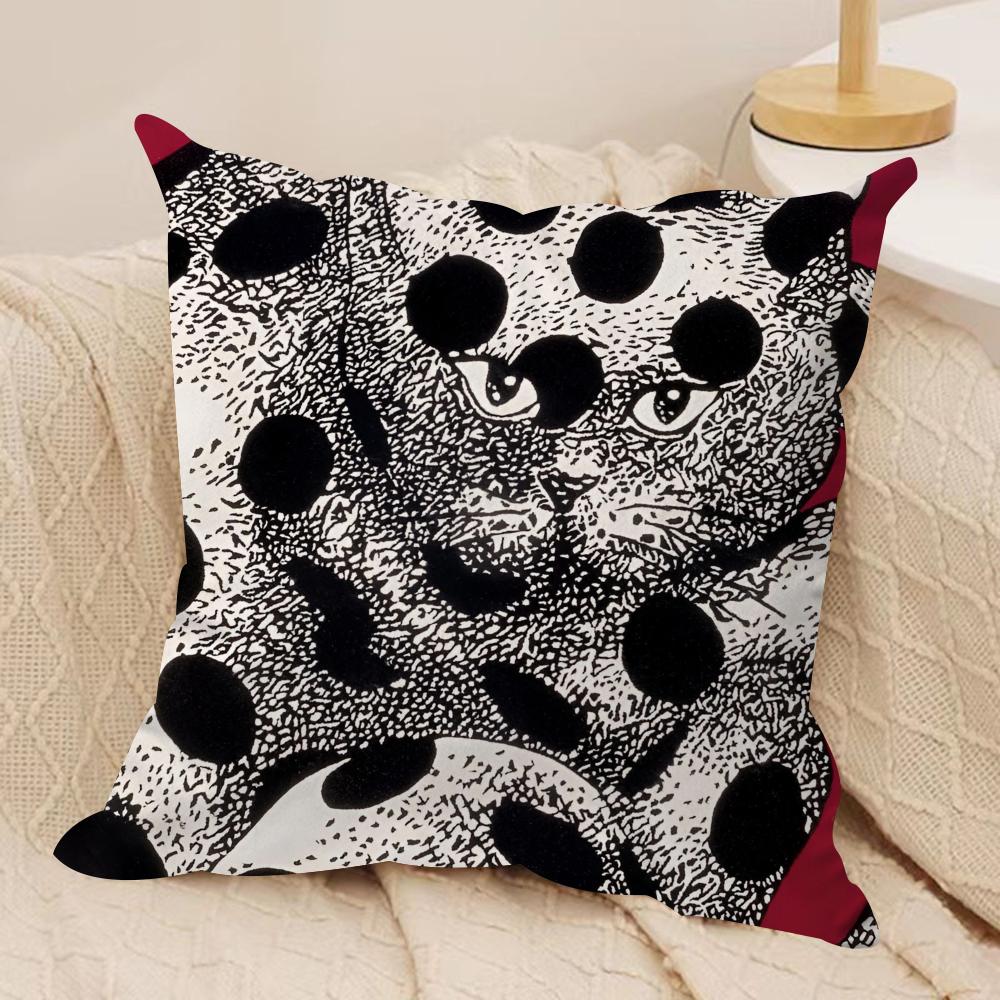 EnglandAbstract Art Figure Cushion Cover Silky Short Plush Double-Sided Printed Pillow Case for Sofa All Seasons Home Decor Gift