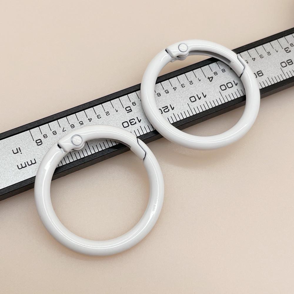 33mm Colorful Coil Spring Snap Buckle Luggage Bag Doll Keychain Ring Ornament