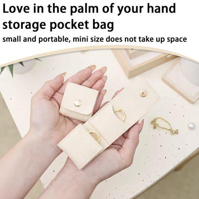 Fashion Jewelry Display Bag Container Foldable Necklace Ring Packing Bag Storage Case Earrings Organizer Jewelry Packing
