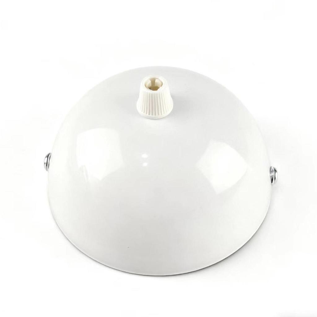 Hemispherical Black and White Pendant Light Base with Arc-Shaped Ceiling Plate