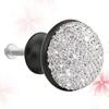 Aluminum Alloy Door Knobs Black Rhinestone Mushroom Shape Creative Pull Handle Cabinet Drawer Cupboard Shining Alloy Knobs