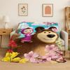 Cartoon Cute M-Masha Bear Soft Flannel Throw Blanket,Cozy Blanket for Bed,Couch,Sofa,Bedroom,Living Room,Travel,Picnic