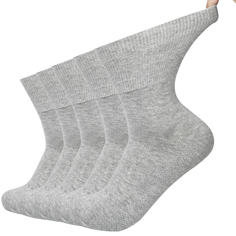 5 Pairs/Lot Diabetic Socks Men and Women Non-Binding Loose Top Socks Cotton Material Non-slip and Breathable