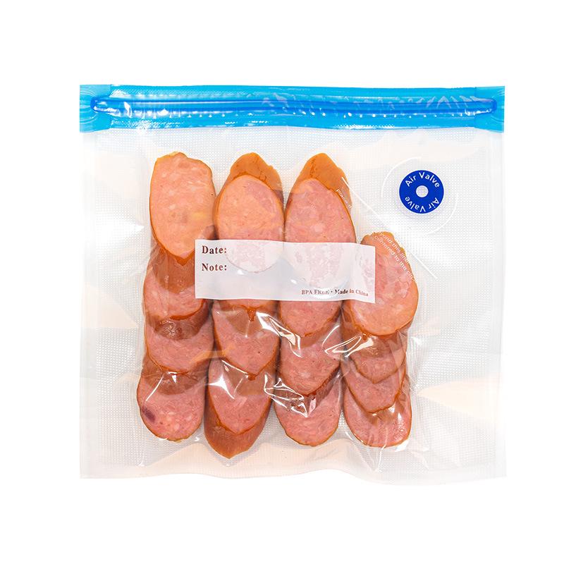 Patterned Zipper Seal Fresh-Keeping Vacuum Bag for Food Storage