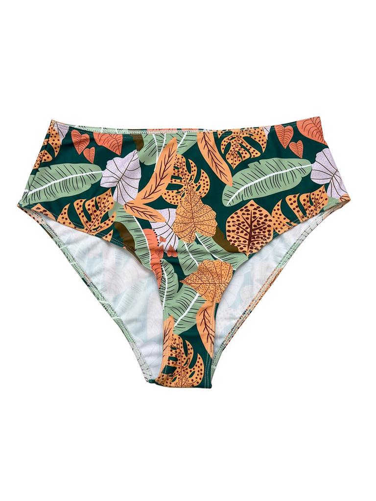 2026 Plus Size European & American Digital Print Skirted Bikini with Tummy Control & Slimming Split Design