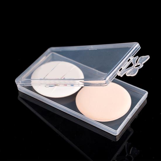 Plastic Container Makeup Storage Case Box for Powder Puff False Eyelash Jewelry