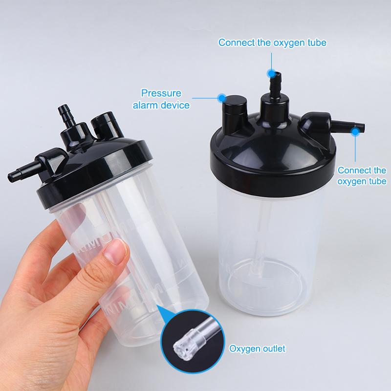 New Plastic Oxygen Bubbler Bottle Humidifier Water Humidification Bottle For Oxygen Regulator Concentrator Tool Accessories