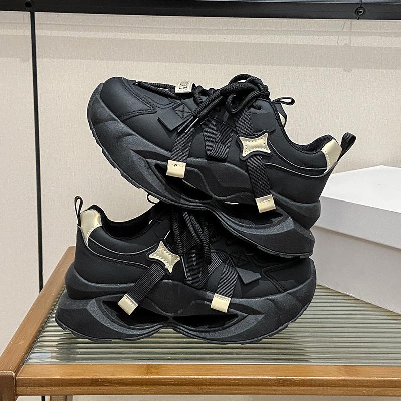 ins Korean version of the new thick-soled heightening dad shoes for women's 2025 spring student sports running shoes casual shoes FB7705