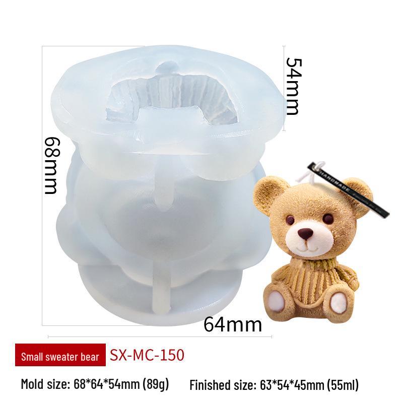 Sanxin Kleiner Bär Silikon Eiswürfel- & Mousseform für DIY Milchtee & Kaffee