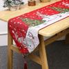 Long Christmas Table Runner Snowman Printed Xmas Desktop Decoration Santa Claus Tablecloth  Banquet