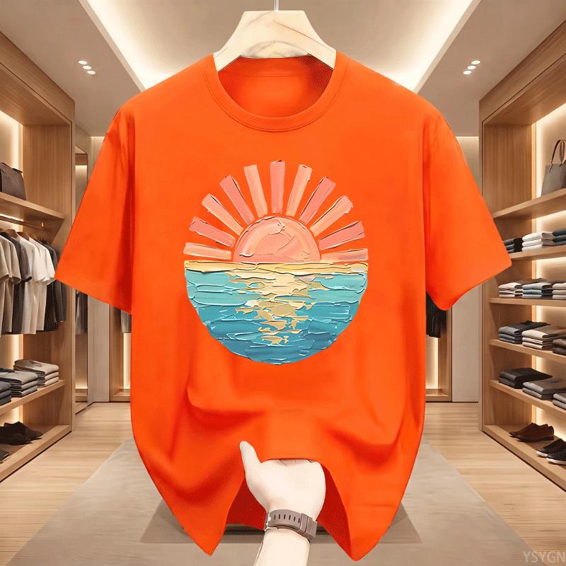Sunset Beach Tshirt Coastal Ocean Graphic Tee Unisex Unisex Summer Vacation T Shirt Cute Travel Tee Unisex Round Neck Printed