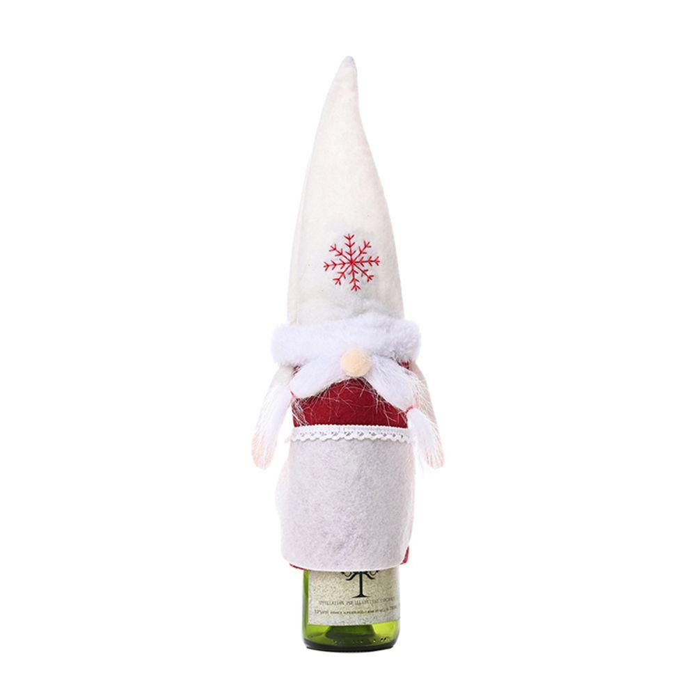 Party Table Decor Xmas Gift Santa Claus Wine Bottle Cover Bottle Dress Up Christmas Ornaments