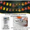 Guirlande lumineuse d'Halloween - AIMOONSA - 3 m - 20 LED - 8 modes - Fonctionne sur 3 piles AA