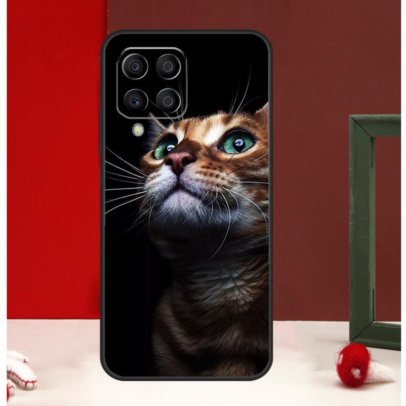 Custodia per Occhi Fissanti di Gatto Per Samsung Galaxy M12 M32 M52 M06 M16 M36 M56 M33 M15 M55 M31 M13 M14 M53 M35 M34 M54
