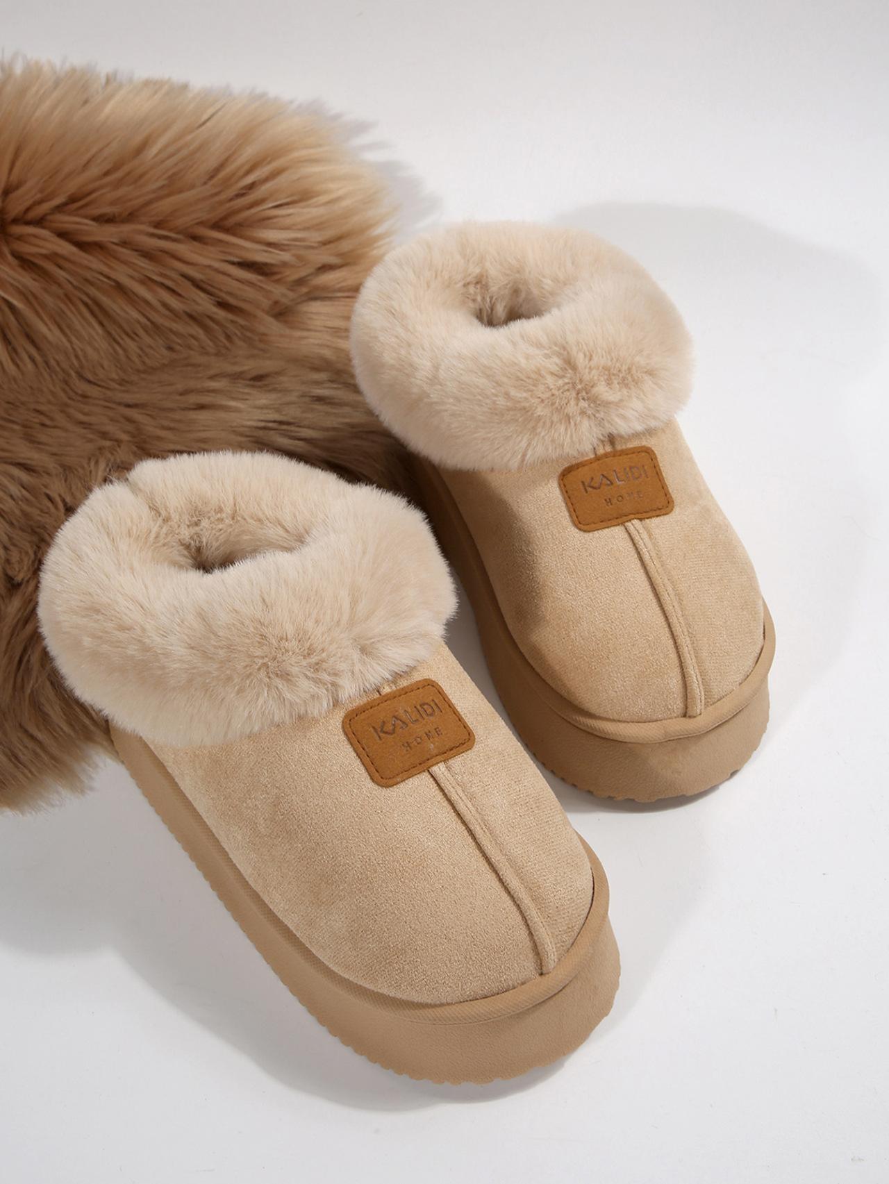 Snow boots cotton shoes 22 new warm autumn and winter piled thickened heightening cotton shoes winter 36 абрикосовый