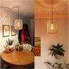 JOYINLED Plug In Pendant Lamp Rattan Hanging Lights with 4.5M Dimmable Cord Hand Woven Wicker Lampshade Hanging Lamp for Bedroom