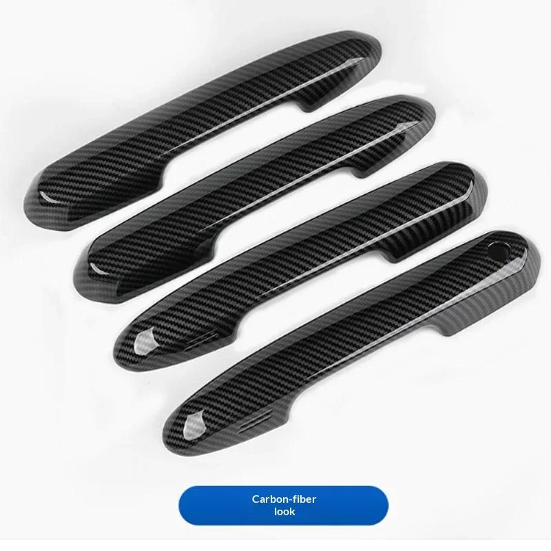 4pcs Carbon Fiber Chrome Car Door