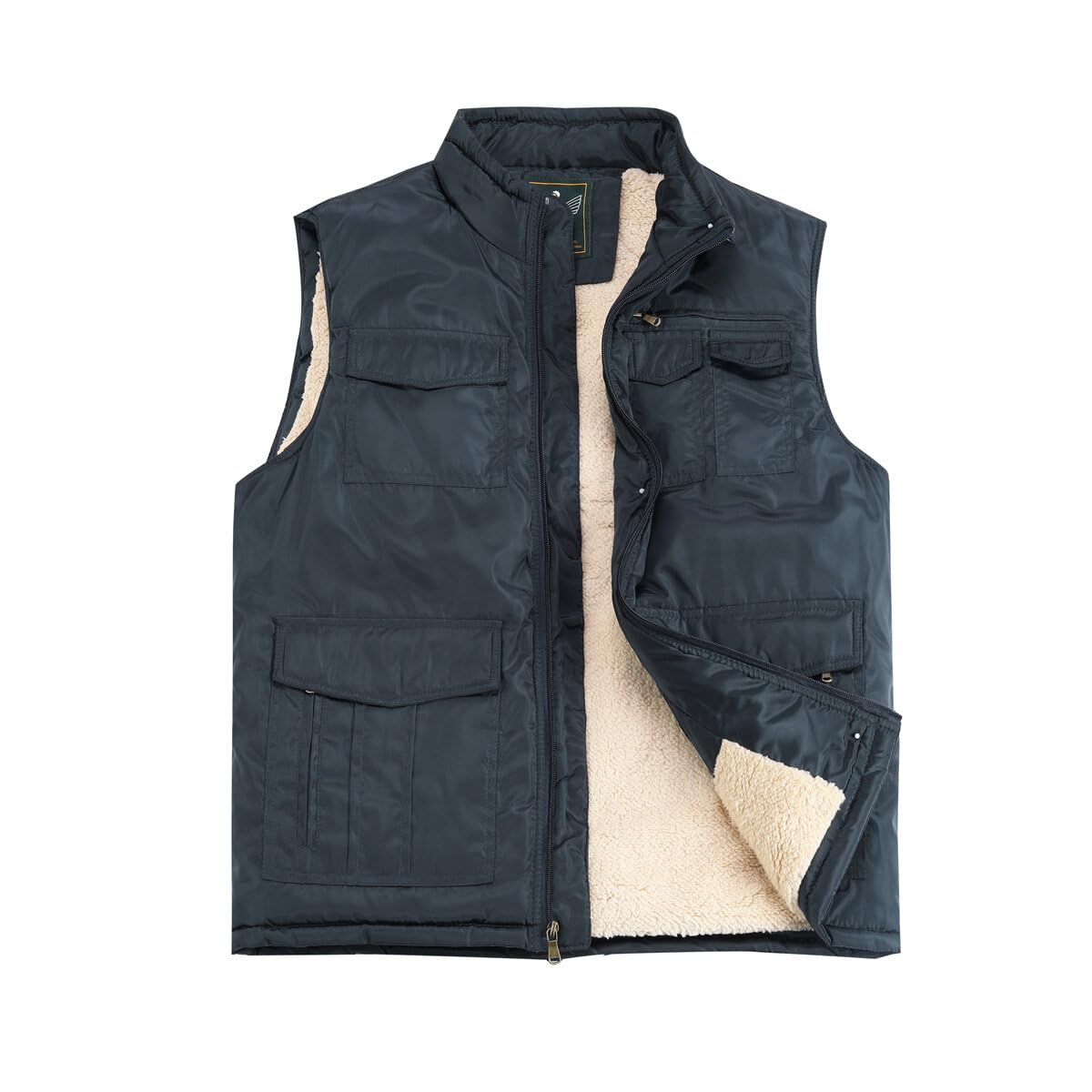 

AOWOFS Padded Fishing Large Warm and Windproof and Outdoor Vest for Fall and Perfect for and Sizes Men s Vest, Size, Fleece-Lined, Durable, синий