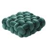 Living Room Soft Plush Knot Cushion Sofa Pillow Solid Color Square Hand-Woven Home Throw Pillow Square Woven Seat Cushion Cushio