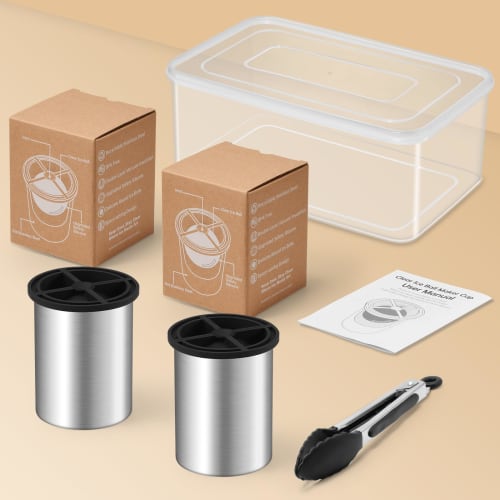 Meowwoof Ice Maker, Round Ice Maker, Clear Ice Maker, 6.4cm Diameter, Set of 2, for Whiskey, Cocktails, Bourbon, and Other Drinks - A Great Gift for D