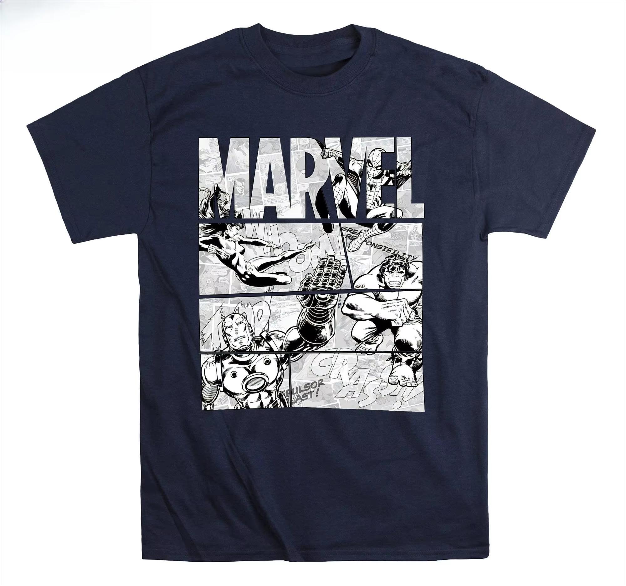 

Marvel Avengers Graphic Printing Summer Autumn Winter Cotton Men s and Women s T-Shirts Short Sleeves Luxury Outdoor Sports S