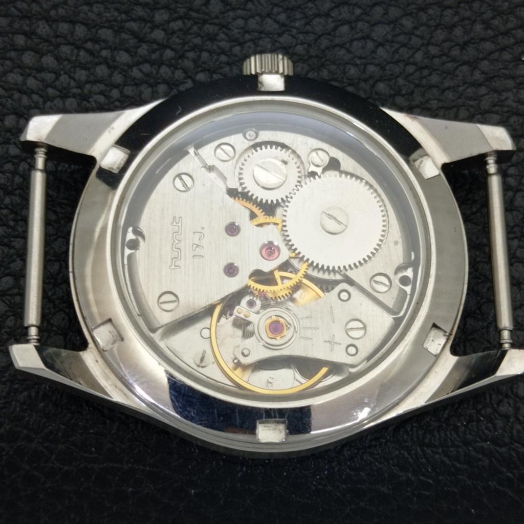 VINTAGE HMT JANATA HAND-WINDING INDIAN MENS BLUE COLOR DIAL WATCH a702058-5 R208-a702058