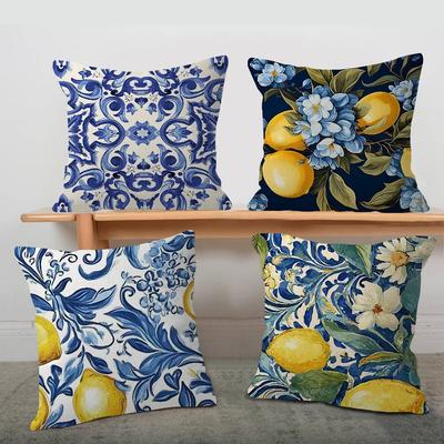Mediterranean Lemon Personalized Pillow Dust Cover Bedroom Kids Party Decoration Pillowcase Birthday Children Gift