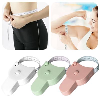 150 Cm Sewing Tailor Meter Body Measuring Tape Push Button Retract Soft Retractable Measuring Tape Self-Tightening Measure Ruler