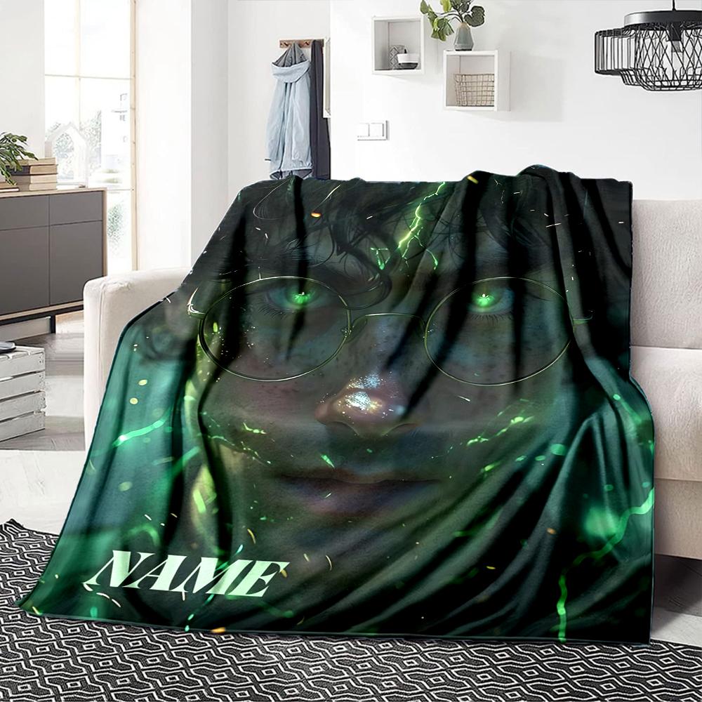 Custom Name Wizard's Ancient Wisdom blanket for Couch & Bed, Plush Cozy Fuzzy Blanket Super Soft & Warm Blankets for Fall and Winter. 090890