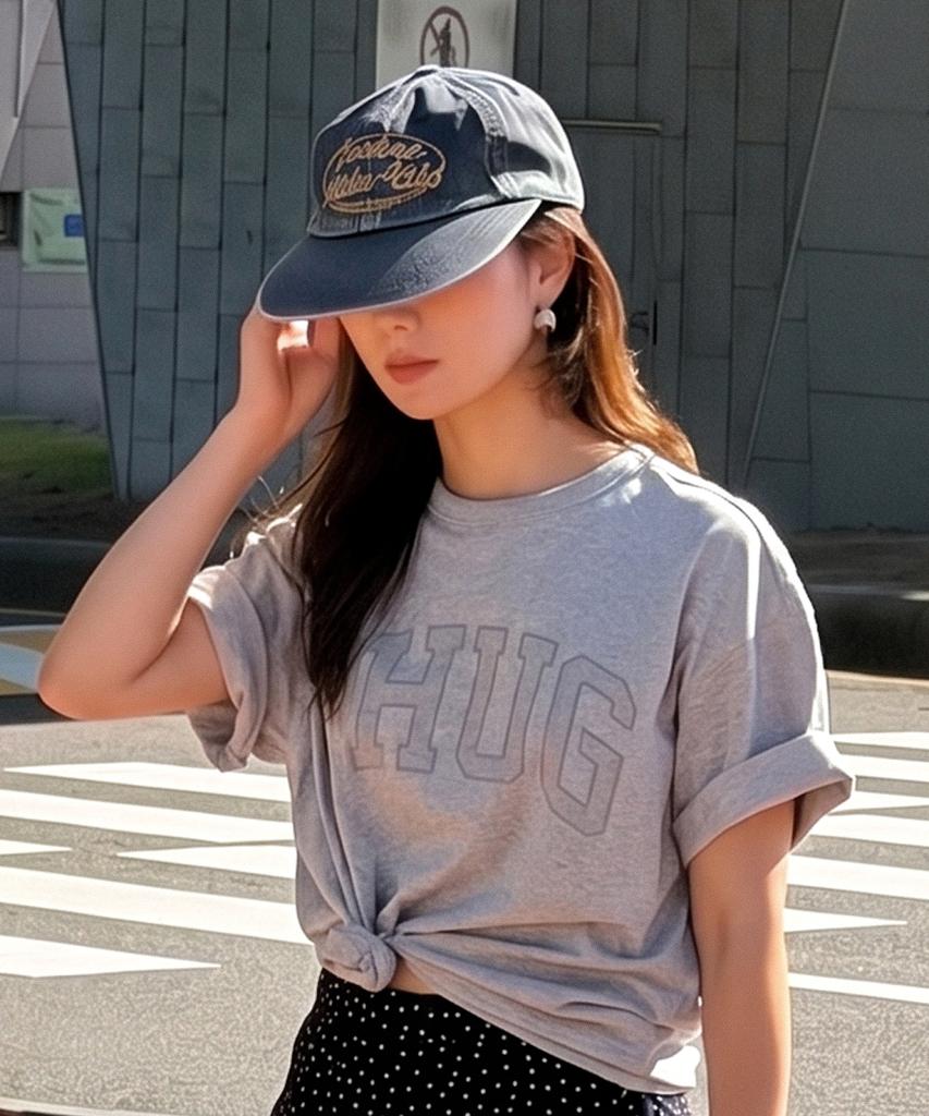 Yunibeoseugameonteu Universe Signed Long Bill Washed Cap_Charcoal Grey