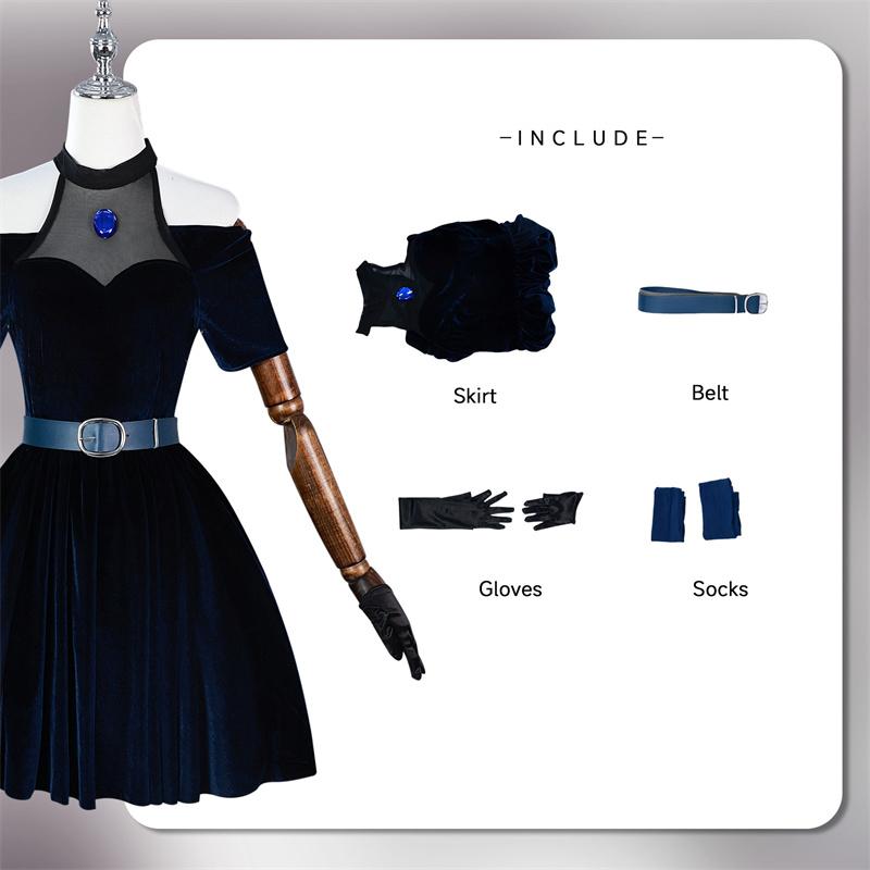 

Аниме Инопланетная сцена Мизи Косплей Костюм Женский Черный Винтажное Платье Эпохи Возрождения Костюм для Хэллоуин Вечеринки M