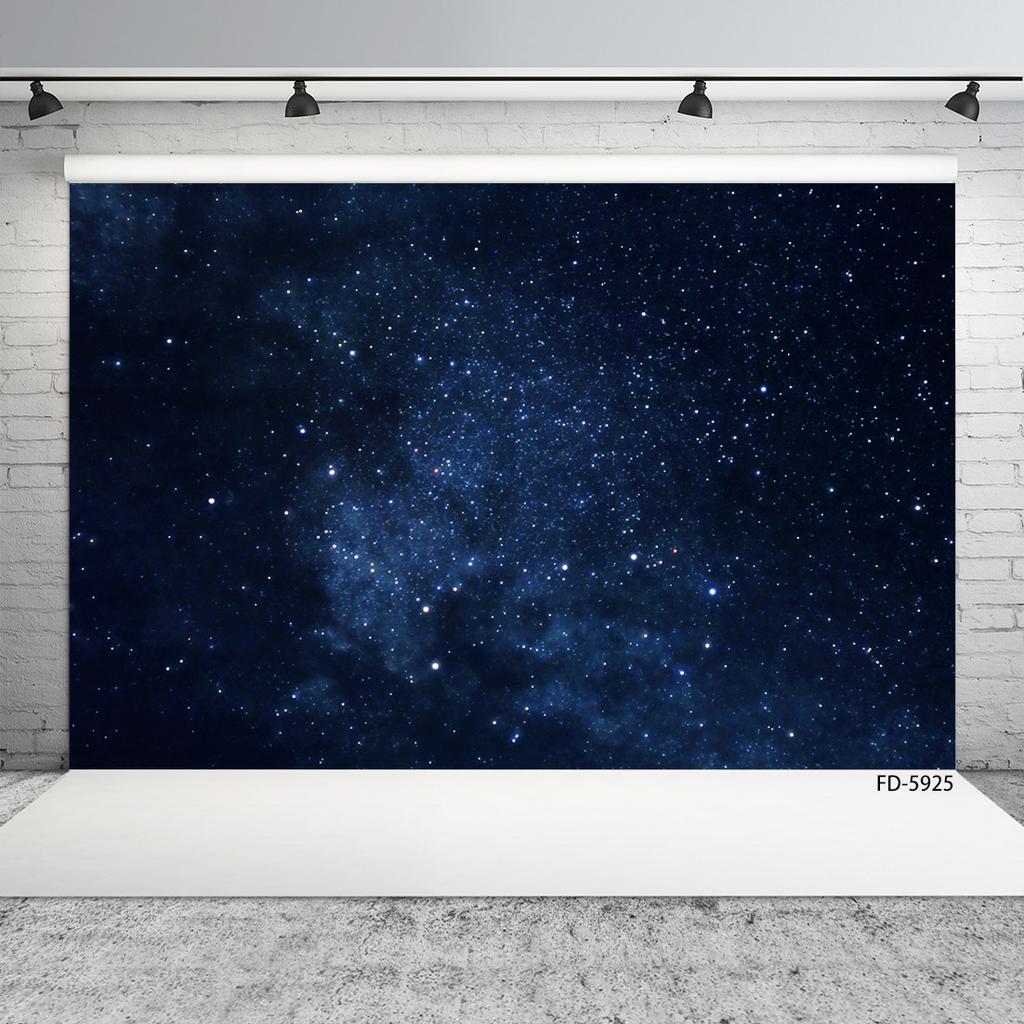 Stars Starry Dark Sky Night Photography Backdrop Customized Fond Background for Baby Children Portrait Photocall Photo Studio