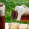 Cafetera de Cold Brew de 1L con Asa de Mano Botella de Cold Brew de ABS con Escala, Infusor de Té Hervidor de Café de Inmersión para Preparar Té