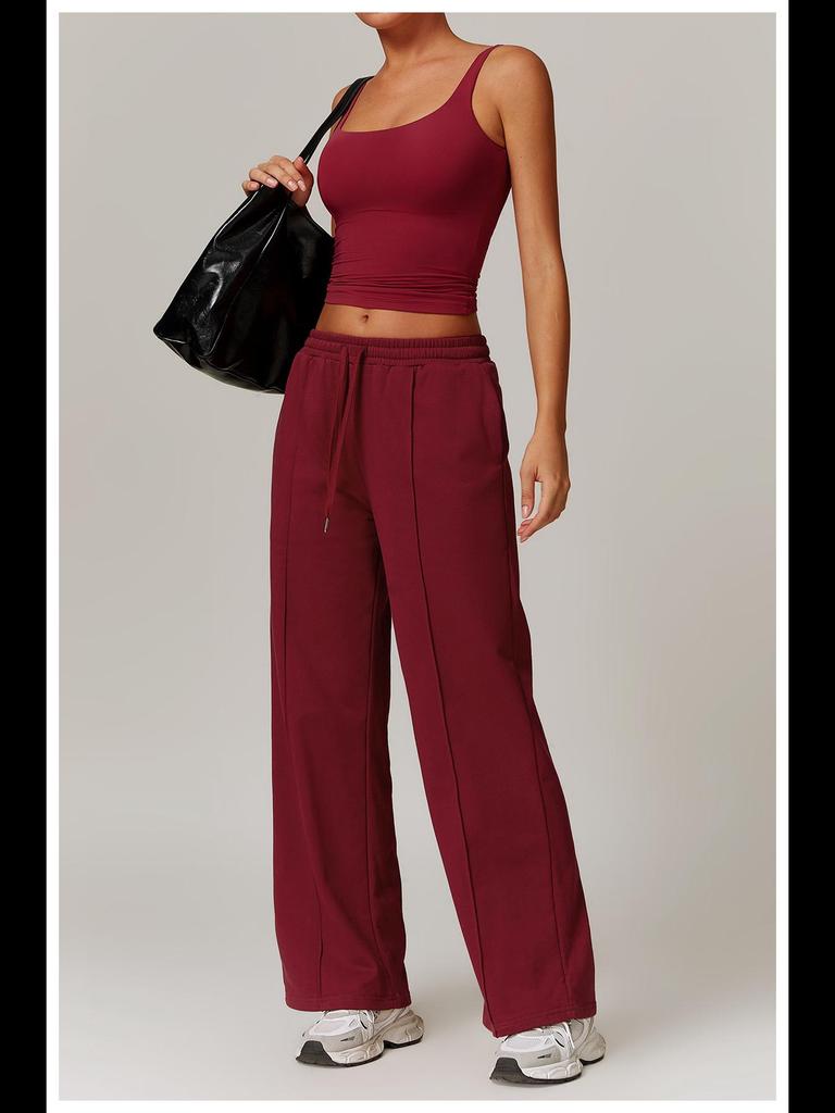 Zechuang Women's High Waist Wide Leg Casual Sports Sweater Suit - Slim, Long Sleeve, Comfortable for Running & Fitness, Style 8933