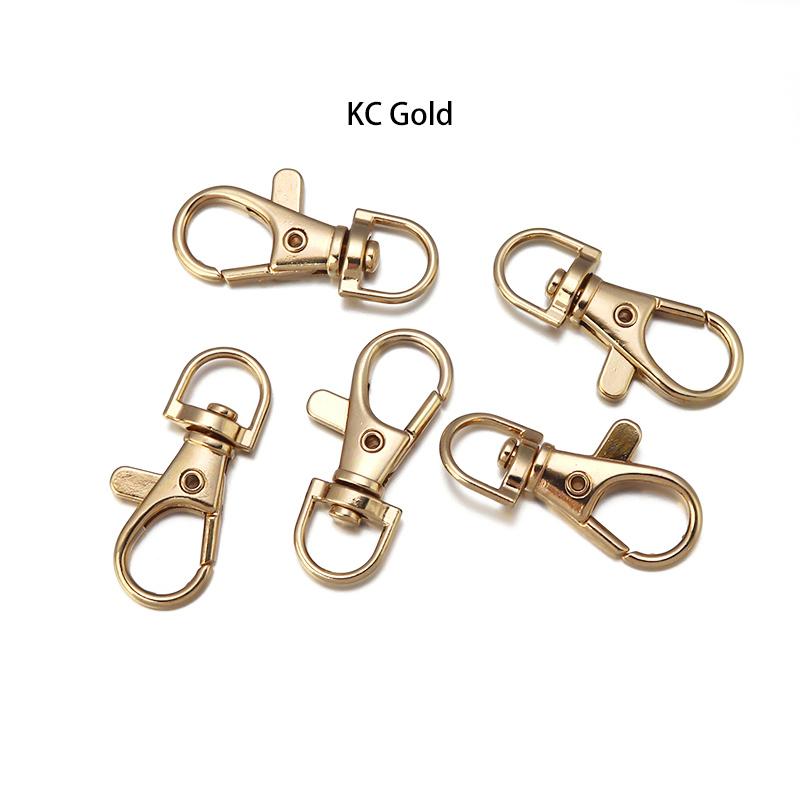 10pcs/bag Retro Alloy Keychain Lobster Clasp Hooks Swivel Split Key Ring For Dog Chain Bag Key Pendant Connector Accessories
