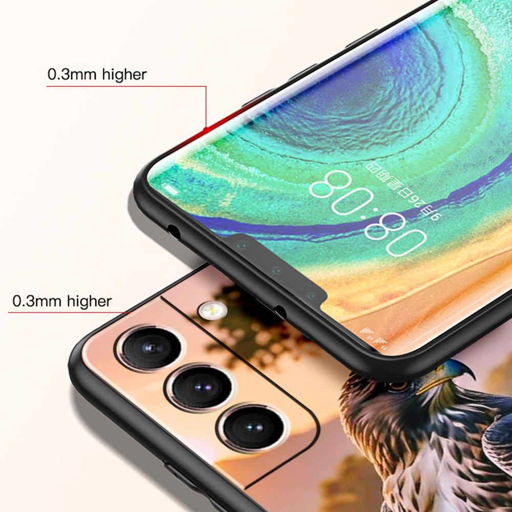 Eagle Phone Case For Samsung Galaxy S26 Ultra S25 Plus S24 FE S23 S22 5G S21 S20 Cover Black Soft