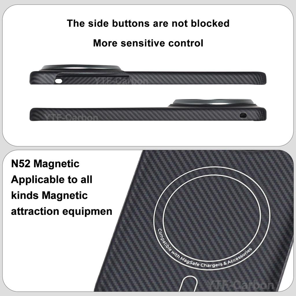 YTF For HUAWEI Mate 80 Pro/Mate 80 +/Mate 80 Pro Max Carbon Case Kevlar Aramid Fiber Magsafe Ultra Thin Hard Cover Magnetic