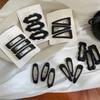 3Pcs/lot Black Geometric Hair Clip BB Hairpins Barrettes Styling Tools Headbands for Women Hairgrips Hair Styling Accessories