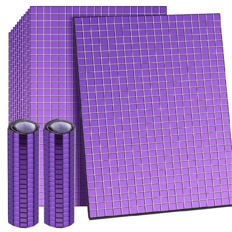 Self Adhesive Mirror Tiles 10x15cm Size with 5x5mm Tiles for DIY Projects and Home Decoration Elegant Wall Sticker