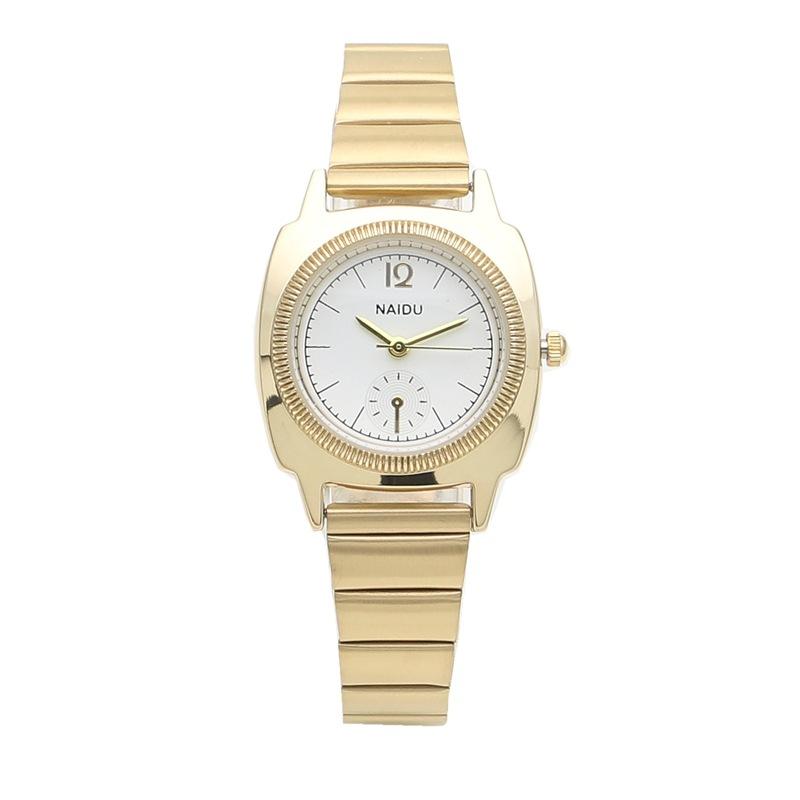Luxury Watch for Women Minimalist Style Niche Light Retro Steel Strap Small Gold Quartz Watch Relógio Feminino Dropshipping